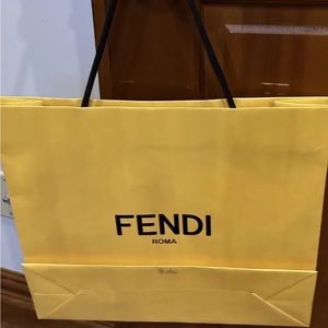 FENDI ROMA Authentic PAPER GIFT SHOPPING BAG 16.5" W x 15.75" H x 5.5" D